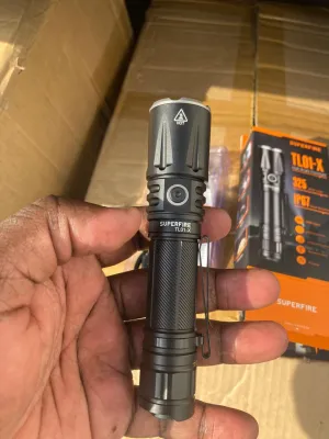 SUPERFIRE TL01-X Tactical Flashlight 1800 Lumens | 325M Range | 3400mAh Battery | USB-C Rechargeable actual product photo.