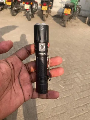 SUPERFIRE TL01-X Tactical Flashlight 1800 Lumens | 325M Range | 3400mAh Battery | USB-C Rechargeable actual product photo.