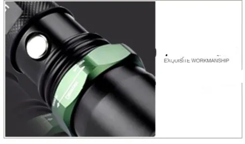 DP. Light 521 Zoomable LED Torch | 3 Modes, 2000mAh Rechargeable, Aluminum Alloy | Police, Outdoor, Emergency, Camping, Signaling - photo 8