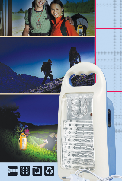 HAKKO/AKKO HK-400B Portable Lamp | 120Hrs Runtime, 40 LED, Emergency, Camping Light | ABS Plastic | Lead-Acid Battery in