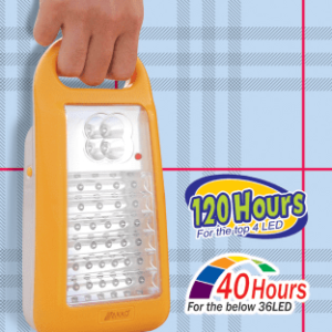 HAKKO/AKKO HK-400B Portable Lamp | 120Hrs Runtime, 40 LED, Emergency, Camping Light | ABS Plastic | Lead-Acid Battery in