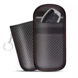 TICONN Faraday Bag | RFID Blocking Pouch for Key Fob | Car Anti-Theft, Hacking Protection | Signal Blocker, Carbon Fiber Texture - photo 3