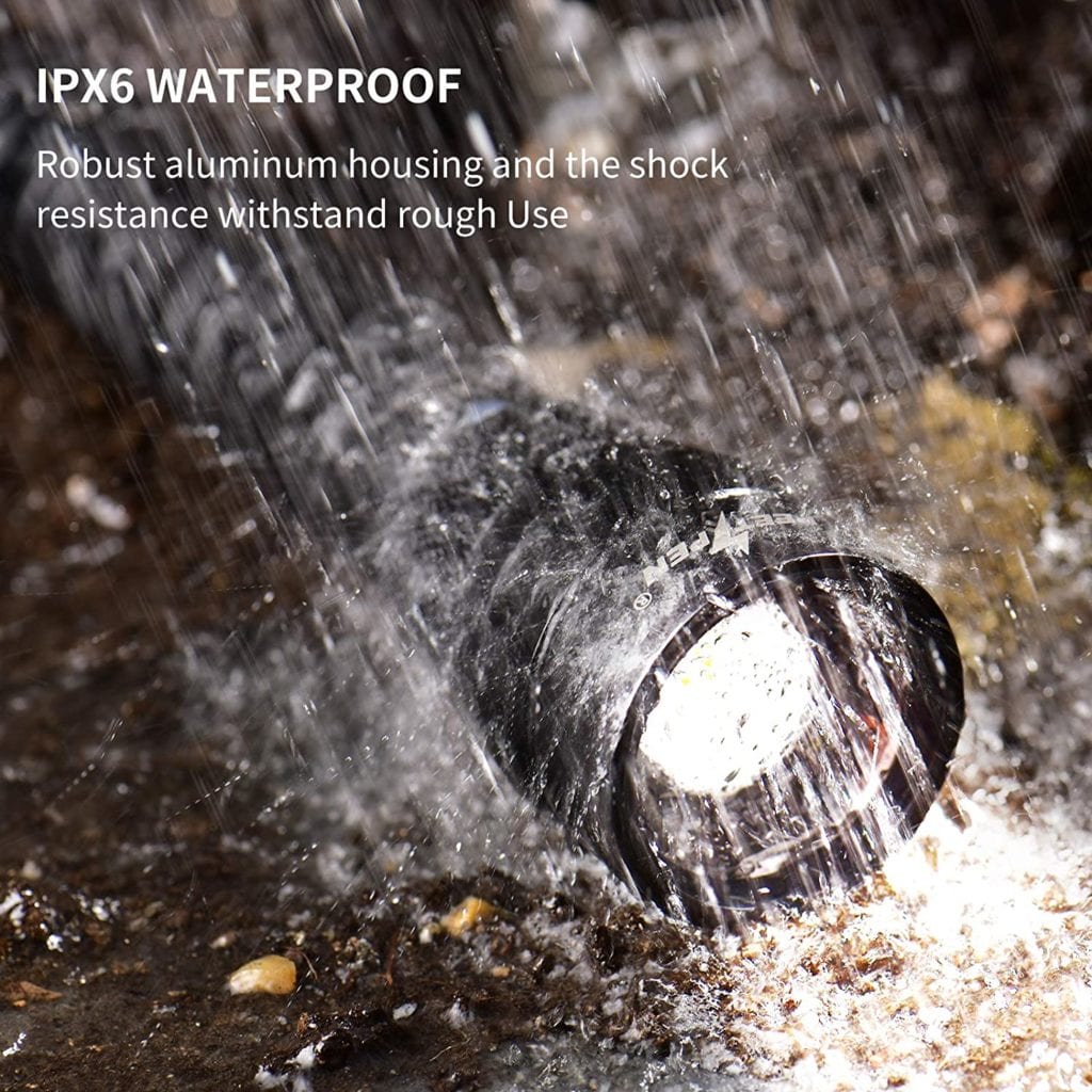 PEETPEN L45 Flashlight: 900lm, 0.5Km Beam, USB Rechargeable, IPX6 Waterproof, Aluminium Alloy; Camping, Outdoors, Emerge