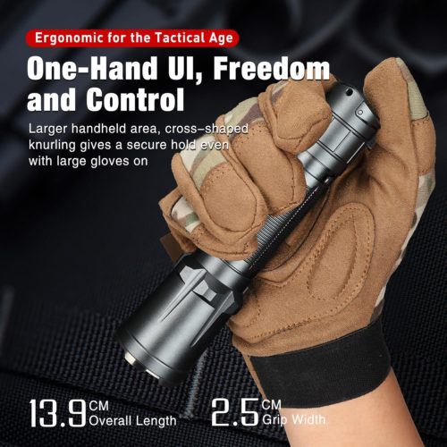 Klarus XT11GT Torch: 2200 Lumens, USB-C Rechargeable Tactical Flashlight with Dual Tail Switches. Security, Outdoor, Eme