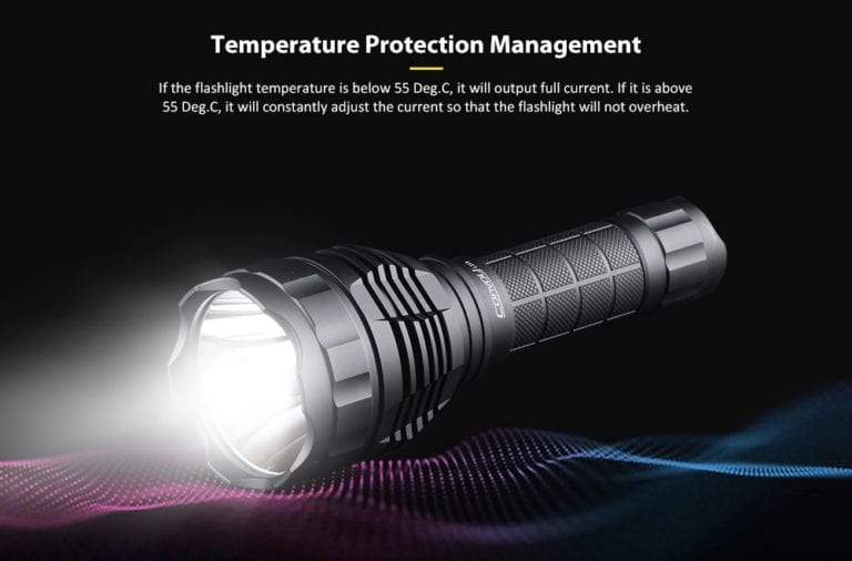 Convoy L21A LED Flashlight: 1.2Km Reach, 2300lm SST40 Torch, Aluminium, 4 Modes, IPX8 Waterproof, 21700 Battery Required