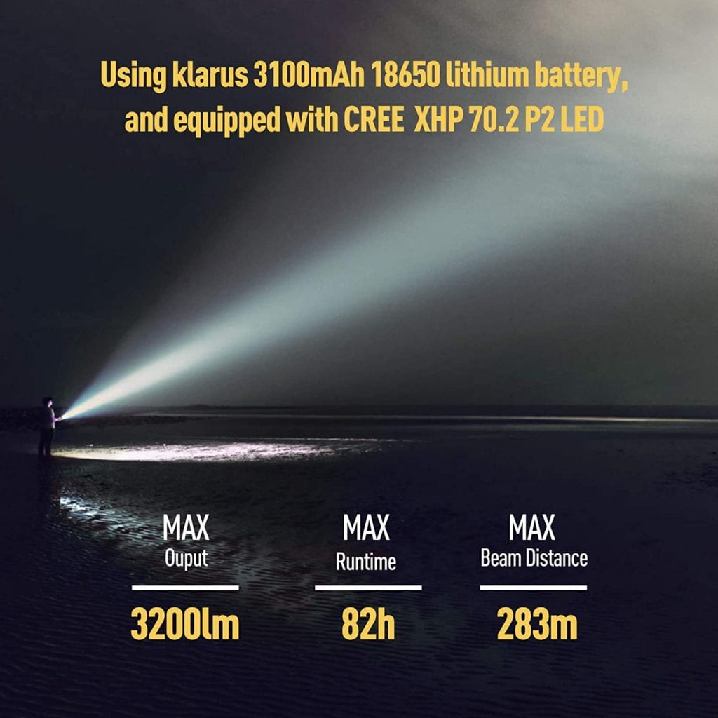 Klarus XT11X: 3200 Lumen Flashlight | 0.28Km Beam | IPX8 Waterproof Aluminum | Hunting, Search & Rescue in Kenya