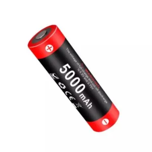 Klarus 5000mAh 21700 Battery: High-Drain 16A Protected Button Top for Flashlights, Gimbals & Torch Lights