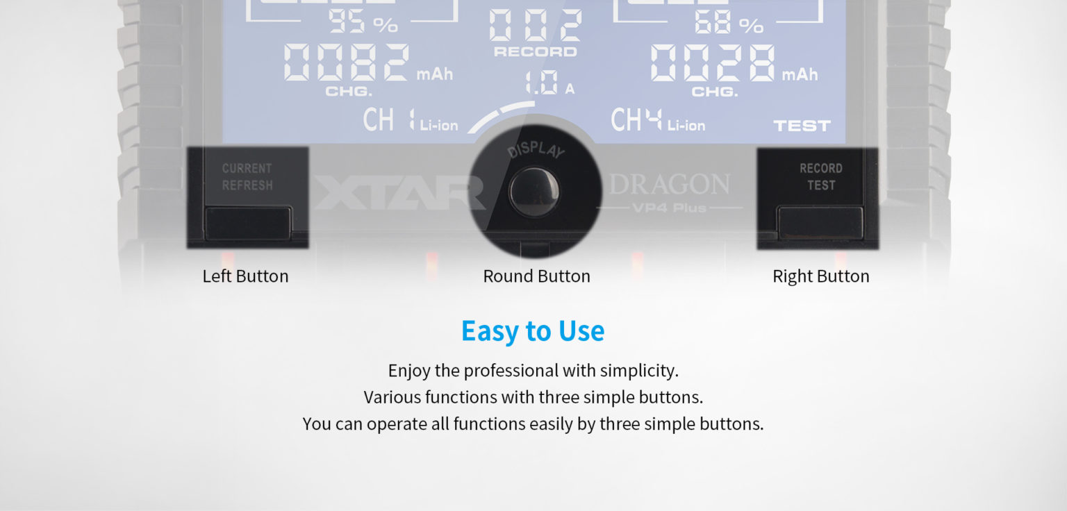 Xtar Dragon VP4 Plus Charger | 4-Bay Li-ion/NiMH Smart Charger, Power Bank, Voltage/Resistance Test, LCD Display in Keny