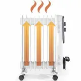2000W 9-Fin Oil Heater - Safe for Babies/Seniors | 200 sq ft | Aluminum | Quiet, Energy-Efficient - photo 2