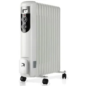 2500W 11-Fin Oil Heater - Safe for Bedrooms & Babies | Heats 250 sq ft | Aluminium | 1yr Warranty