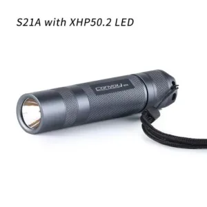 Convoy S21A: 280m Beam, 2300 Lumens, USB Rechargeable Aluminium Flashlight, 4 Modes, 18650/21700 Battery | Great for Outdoors & Safety