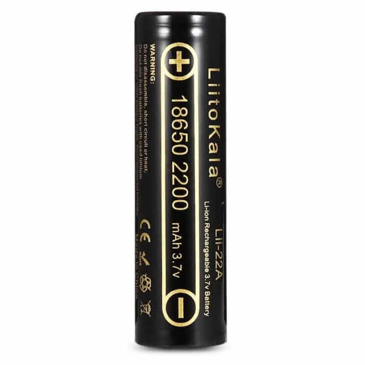 LiitoKala Lii-22A 2200mAh 18650 Battery | Flat Top Vape & Flashlight Power | Rechargeable Li-ion 3.7V in Kenya