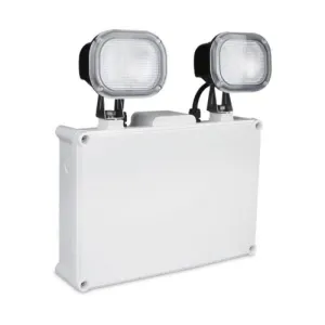 6W Fire Exit Spotlights | 3Hr Runtime | Steel | Emergency Lighting | Adjustable Lamp Heads