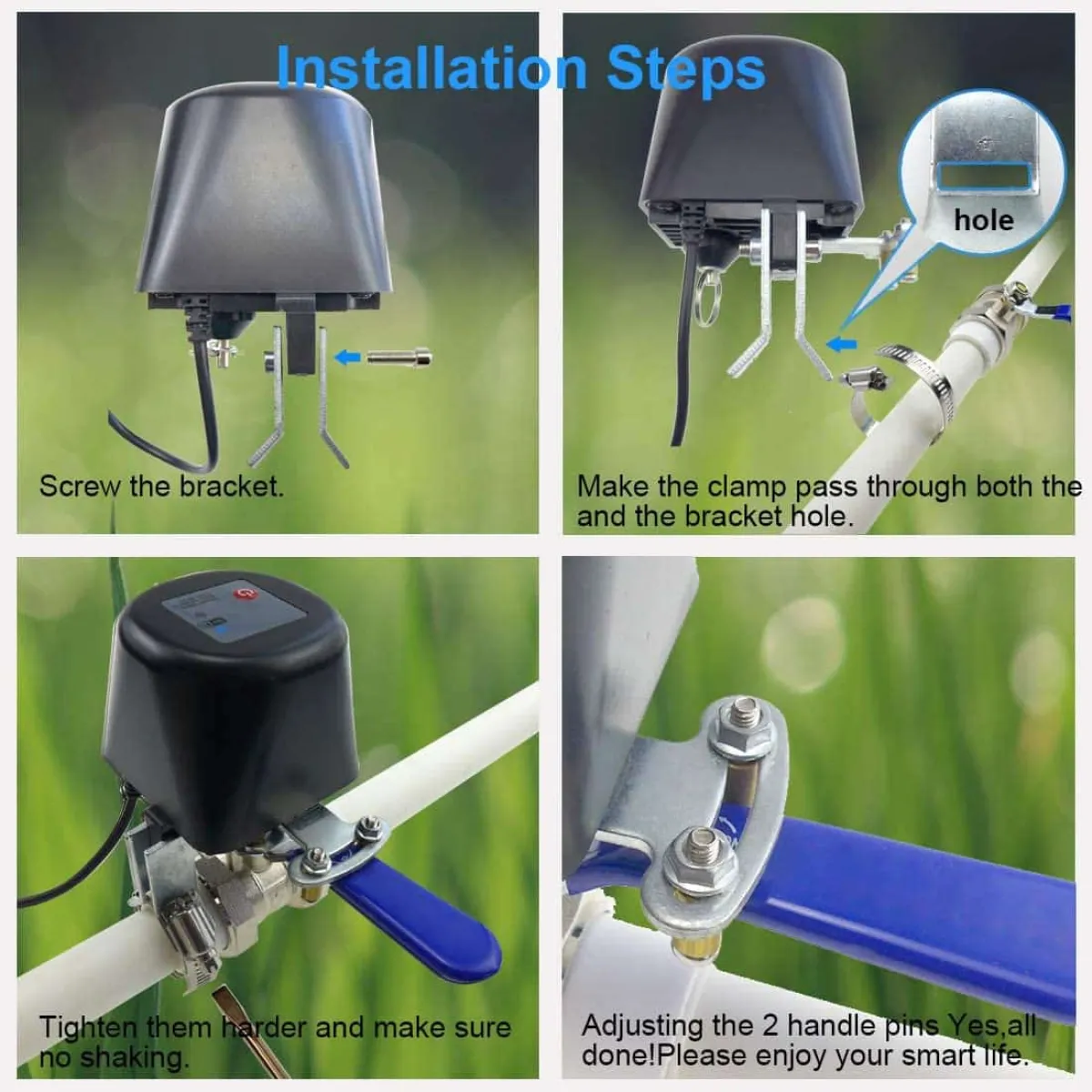Tuya WiFi Irrigation Valve | Smart Life App | Automate Garden, Smart Farm Watering System | 1/2"-1" Ball Valve | ABS/Alu