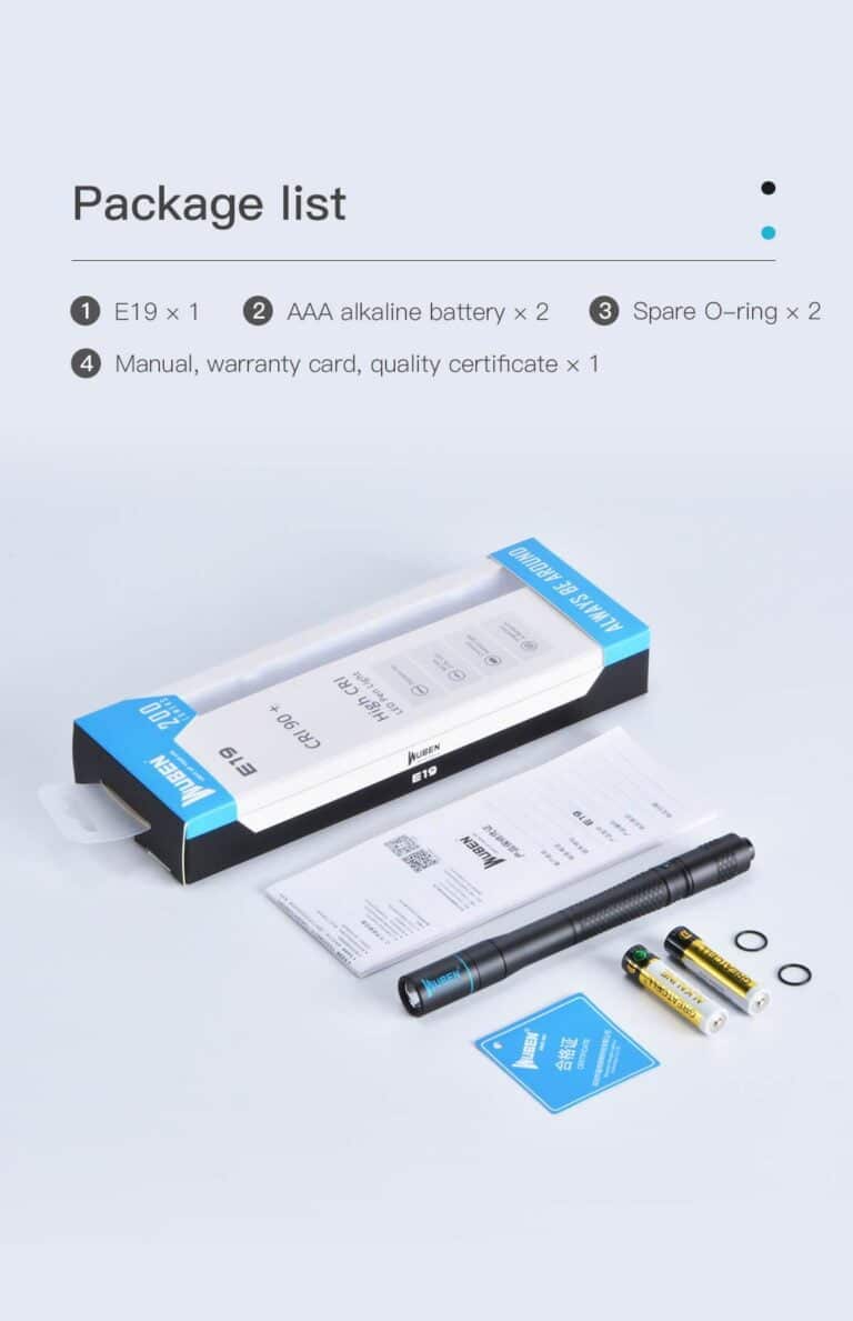 WUBEN E19 Pen Light: 200LM High CRI LED for Dentists, Nurses, Doctors, Eye Inspection, Aluminum, Waterproof in Kenya