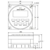 Sinometer TM618H-4 | 16A 12V DC Timer | 7-Day Programmable Automation for Lights, Irrigation, Fans, Bells - photo 4
