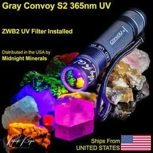Convoy S2+ 365nm UV Flashlight | Pet Urine Detector, Forensics, Scorpion Finder, Currency | Aluminium Alloy