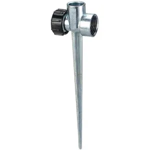 1/2 Inch Zinc Flow-Thru Lawn Sprinkler Spike Base