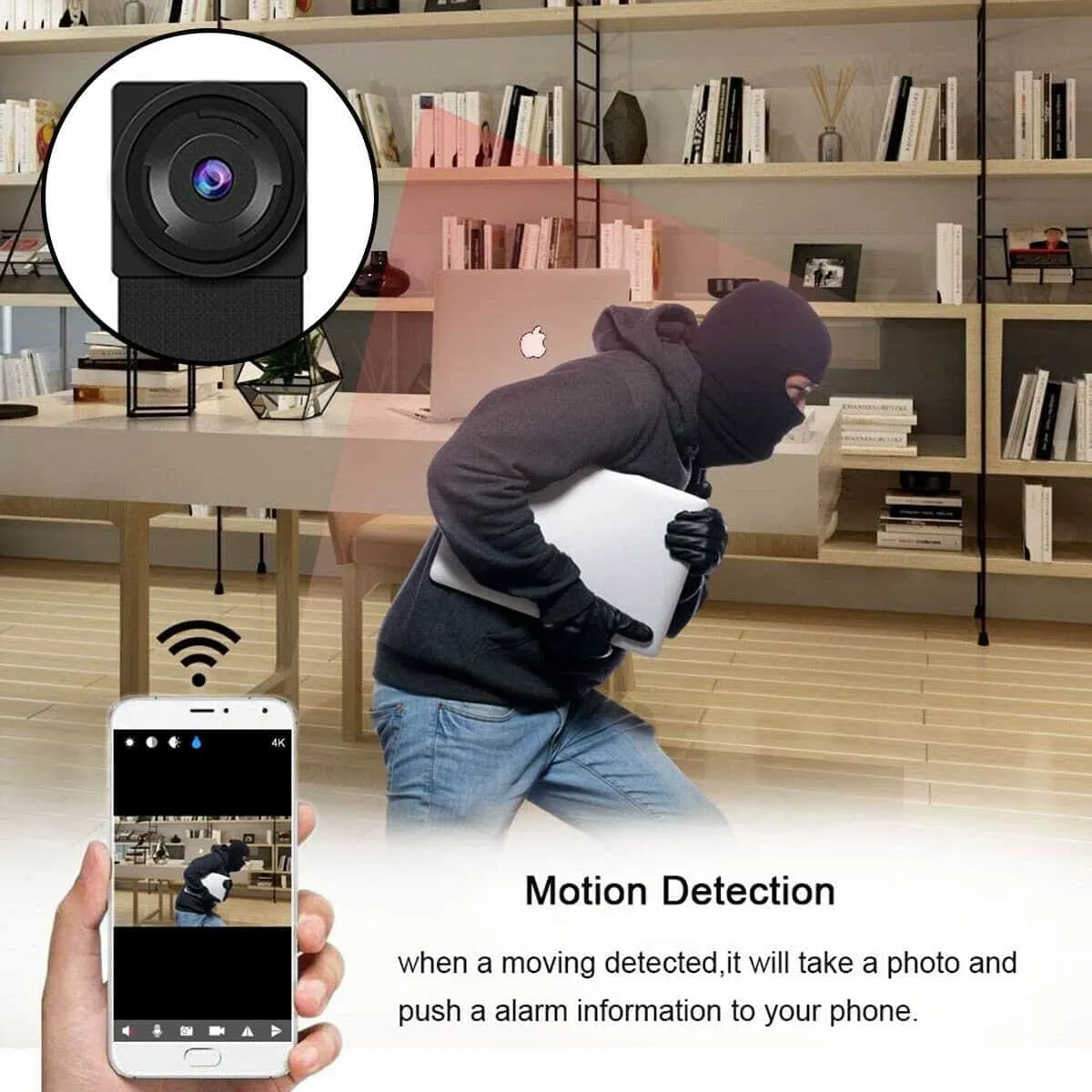 Privacy Pin Camera Mini Pinhole Wi-Fi Security Camera 1080p HD with Audio | 128GB Support ...
