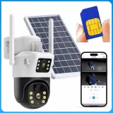 4G Solar Camera DUAL Lens - 4MP CCTV, V380 Pro App, Outdoor Security, SIM Slot, Night Vision in Kenya