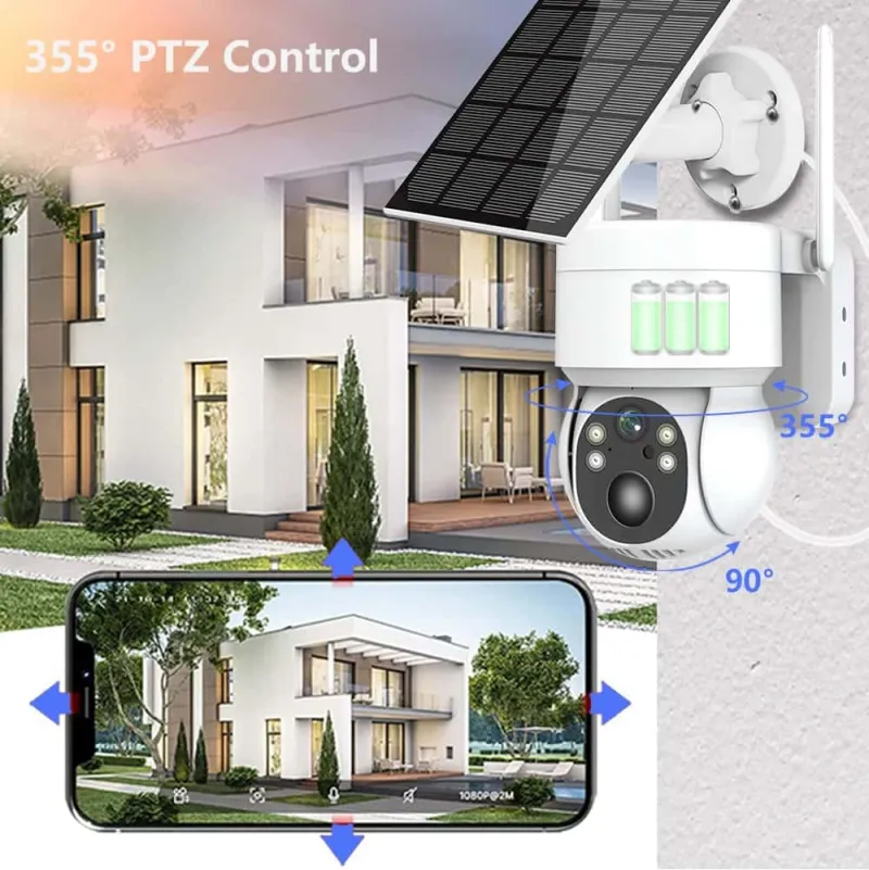 V380 PRO 4G Solar CCTV | 4MP HD PTZ Outdoor Security Camera with SIM Slot, V380 App, 28Hr Backup, Motion Alert in Kenya