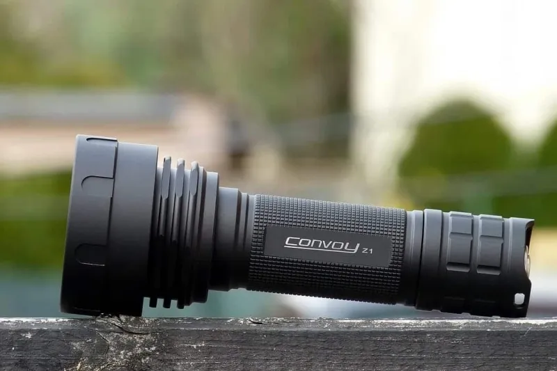 Convoy Z1: 800m Long Range Flashlight, 2000lm Zoomable Torch, Aluminum, Rechargeable (Battery Not Included) for Camping,
