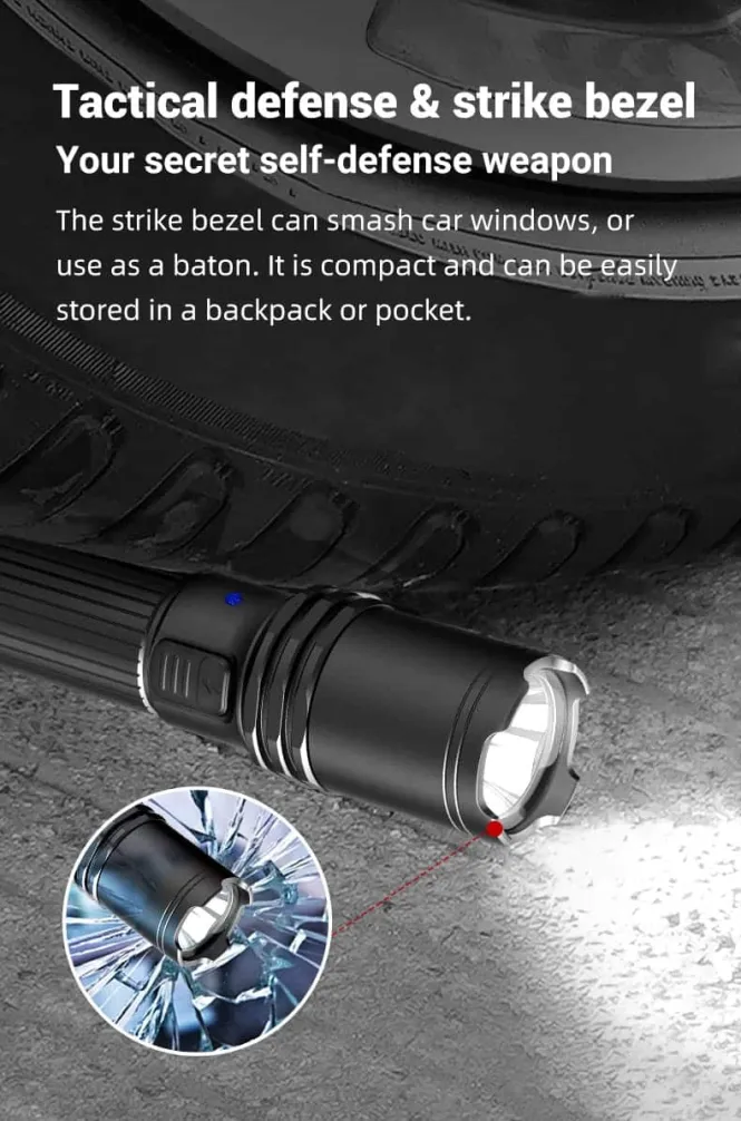 Klarus A1 PRO Torch | 1300 Lumens, 230m Beam | USB-C Rechargeable Tactical Flashlight for Outdoor & Emergency Use in Ken