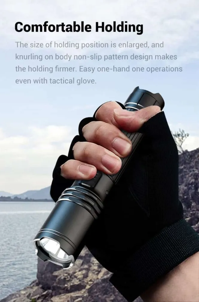 Klarus A1 PRO Torch | 1300 Lumens, 230m Beam | USB-C Rechargeable Tactical Flashlight for Outdoor & Emergency Use in Ken