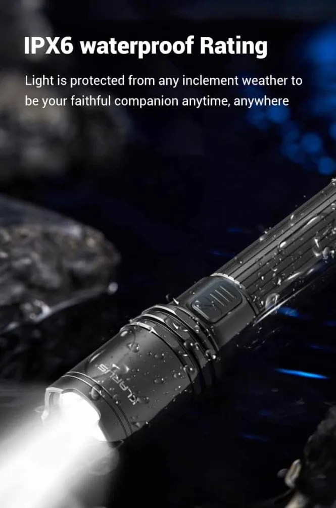 Klarus A1 PRO Torch | 1300 Lumens, 230m Beam | USB-C Rechargeable Tactical Flashlight for Outdoor & Emergency Use in Ken
