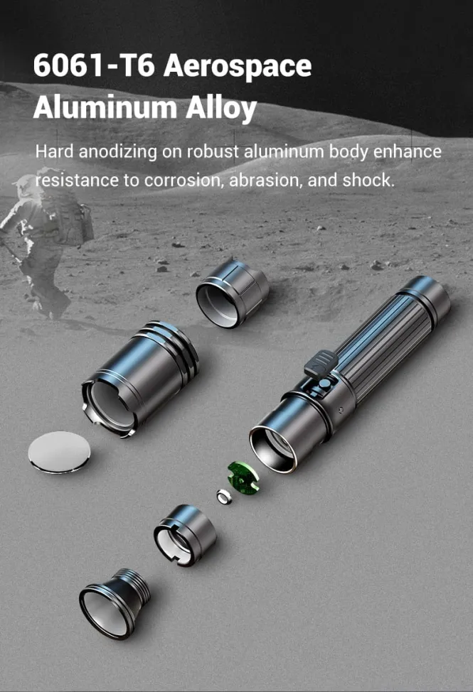 Klarus A1 PRO Torch | 1300 Lumens, 230m Beam | USB-C Rechargeable Tactical Flashlight for Outdoor & Emergency Use in Ken