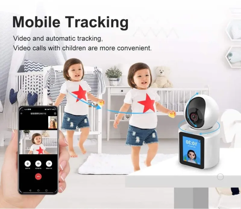 Wifi Nanny Camera With Screen | 1080p HD Two-Way Video & Audio | Baby/Pet Monitor | V380 App | Night Vision in Kenya
