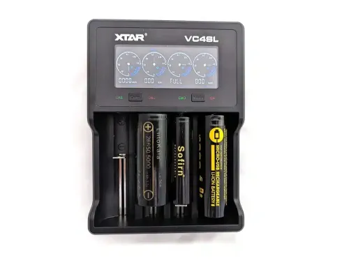 XTAR VC4SL Charger: 4-Bay USB-C Fast 3A Charger for 18650, 21700, AA, AAA & More | LCD, Capacity Test | Flashlights, Vaping, DIY - photo 8