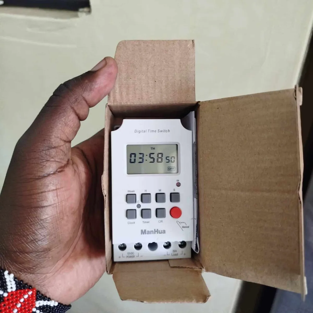 Manhua MT316S 12V DC Timer Switch with seconds | Automate Lighting, Solar, Irrigation, Motors | Daily/Weekly Cycle Contr