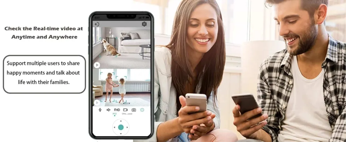 icSee Dual Lens 6MP Wifi Baby Monitor - Color Night Vision, 2-Way Talk, Human Detection, iCsee App, 24/7 Recording in Ke