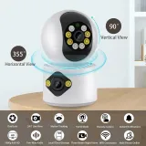 icSee Dual Lens 6MP Wifi Baby Monitor - Color Night Vision, 2-Way Talk, Human Detection, iCsee App, 24/7 Recording - photo 7