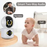 icSee Dual Lens 6MP Wifi Baby Monitor - Color Night Vision, 2-Way Talk, Human Detection, iCsee App, 24/7 Recording - photo 5