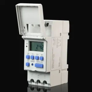 ManHua MT15 Digital Timer Switch - 16A Dual Control Relay for Lights, Bells, Fridges, Security Systems - Weekly/Daily Automation