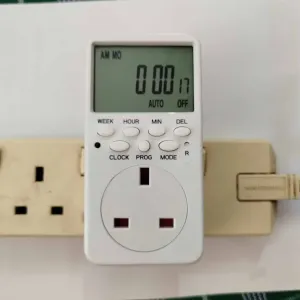 Manhua MET-UK, 16A Timer Plug: Program Lights, Fridge, Bells – 16A Plug-and-Play Automation