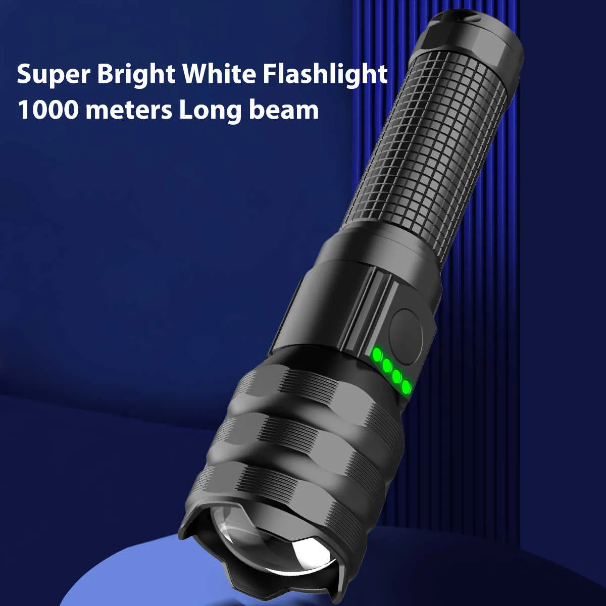 OSRAM 1KM Zoomable Flashlight – 1000m Beam, Rechargeable, 6 Modes, Aircraft-Grade Aluminum, IPX44 Waterproof for Camping