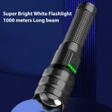 OSRAM 1KM Zoomable Flashlight – 1000m Beam, Rechargeable, 6 Modes, Aircraft-Grade Aluminum, IPX44 Waterproof for Camping & Hiking - photo 3