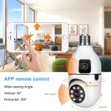 V380 Bulb Camera 5MP WiFi Dual Lens Security Camera - Full HD 1080p, Night Vision, Two-Way Audio, App Control (V380 Pro), E27 Socket, Home/Office Monitoring - photo 5