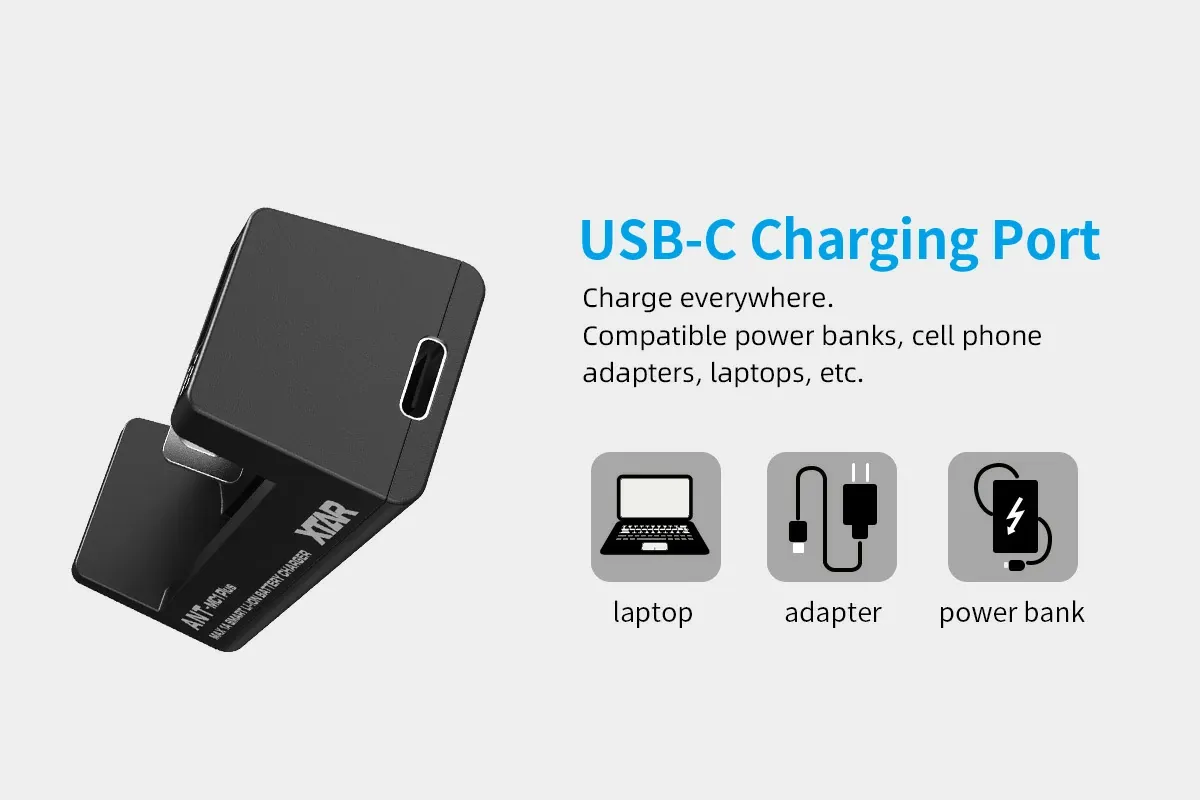 XTAR MC1 Plus – 1 Bay USB Lithium Battery Charger for AA, AA 18650, 21700, 26650 e.t.c in Kenya