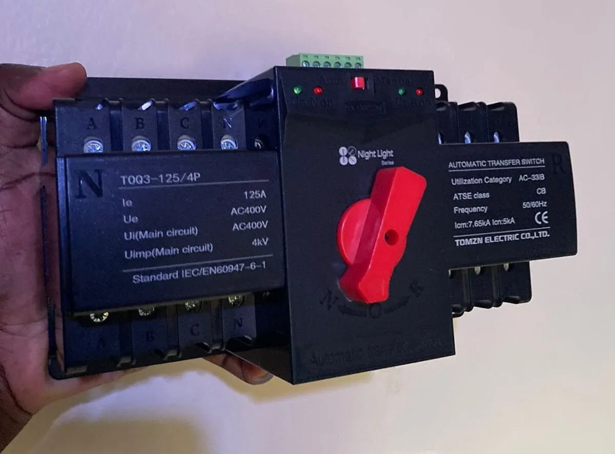 TOMZN TOQ3-125 125 Amp 230400 Volt Automatic Transfer Switch Reliable GeneratorInverter ATS (1)