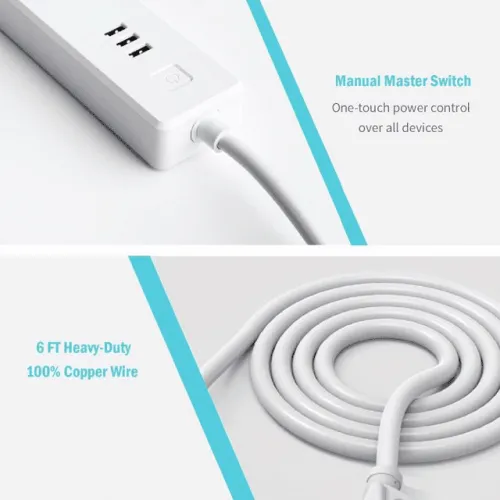 Wifi Power Strip: Alexa/Google Home, 4 USB, Tuya App Control, Surge Protector, Schedule Timers - photo 8