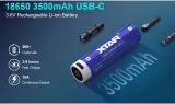 XTAR 18650 3500mAh Battery with USB-C Input – LED Torches & High-Drain Devices - photo 3