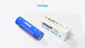 XTAR INR 18650 2600mAh High-Drain Li-ion Unprotected Battery for Vapes, EDC, and High-Power Devices, 20/30A, flat top