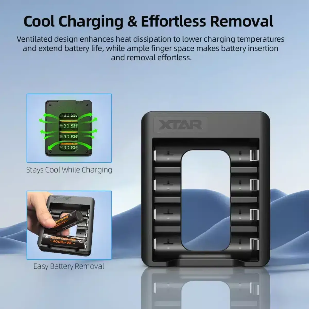 XTAR C4‑AA Charger 4 bays — Type C in Kenya