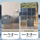 Vestwoods 2009.6Wh 1000W Portable Solar Generator Power Station with UPS & Lithium Iron Phosphate (LiFePO4) Battery 6.4V,314Ah, 2yrs warranty - photo 7