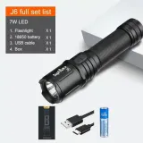 SUPERFIRE J6 LED Flashlight | 480LM 200m Range Type-C Charging 18650 Battery Aluminum Alloy Tactical Torch - photo 4