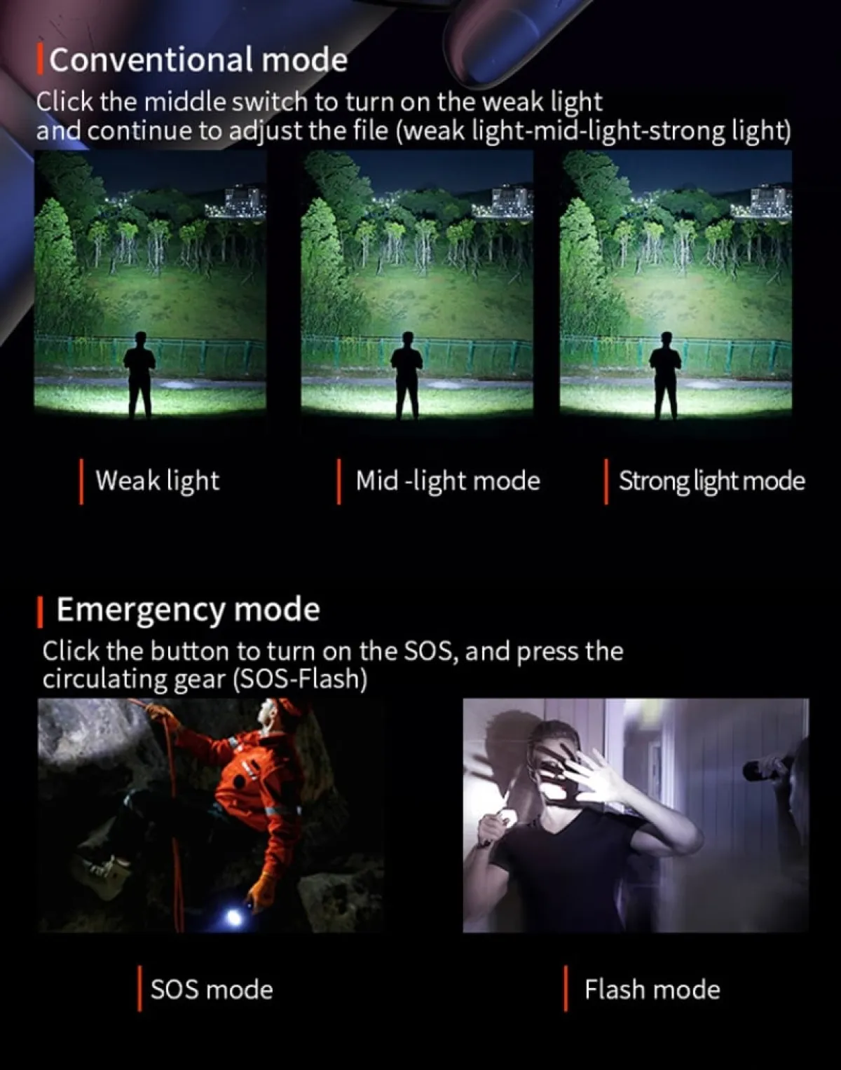 SUPERFIRE Y20 Long Range Zoomable Flashlight in Kenya